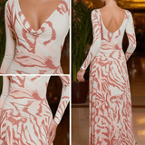 VESTIDO MAXI DE MESH CON ESTAMPADO DE CEBRA - VALERINA MARBELLA