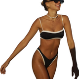 BIKINI CON DISEÑO EN CONTRASTE Y ESTILO MODERNO