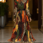 VESTIDO LARGO ESTAMPADO LEOPARDO - VALERINA MARBELLA