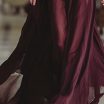 VESTIDO MAXI DE GASA TRANSPARENTE BURDEOS - VALERINA MARBELLA