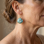 PENDIENTES BOHEMIO TURQUESA MOSAÏQUE GOTA