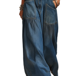 Modern Bohemian Vintage-Wash Wide Denim