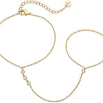 PULSERA PERLÉ CADENA DE MAIN | ORO