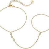 PULSERA PERLÉ CADENA DE MAIN | ORO