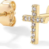 PENDIENTES PAVÉ CRUZ | ORO