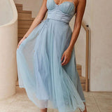 Modern-day Princess Chiffon Suspenders Party Maxi Dress