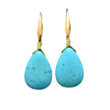 PENDIENTES ELEGANTE VINTAGE TURQUESA GOTA