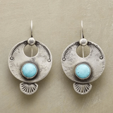 PENDIENTES VINTAGE REDONDO TURQUESA GOTA