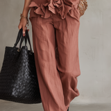 Artful Textured Ruffle Two-Piece Set