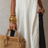 Minimal Halter-Neck Fluid Blouse