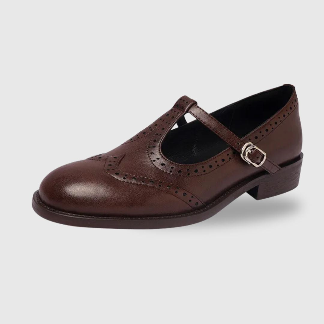 SANDALIAS BROGUE DE CUERO DE ESTILO RETRO