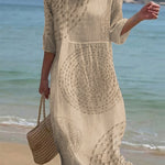 Catalina | Vestido de Playa Cómodo con Bordado Geométrico