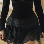 VESTIDO CORTO BODYCON DE TERCIOPELO - VALERINA MARBELLA