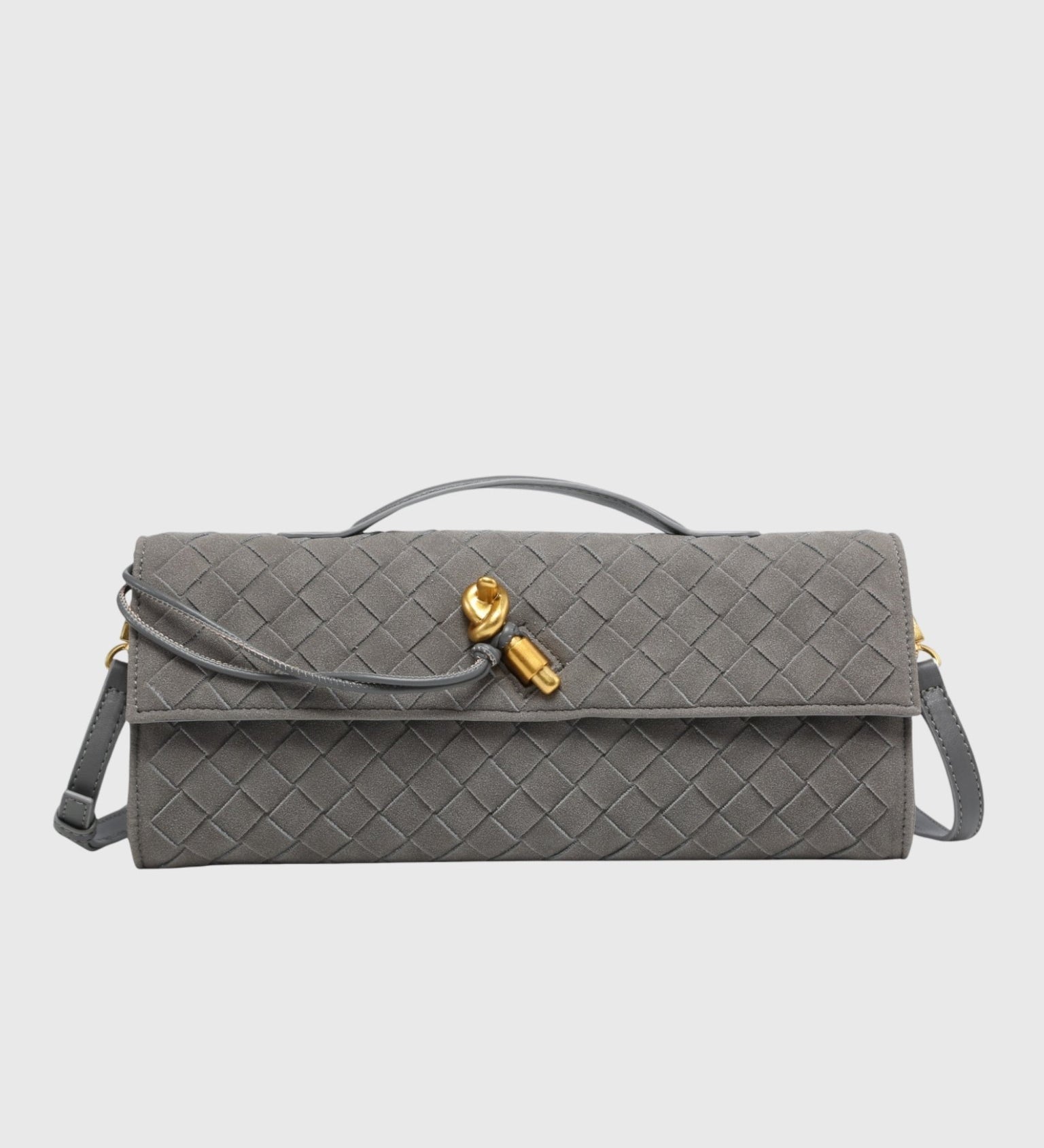 CLUTCH TRENZADO DE ANTE DE LUJO - VALERINA MARBELLA