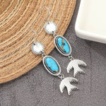 BOHEMIO TURQUESA CON OISEAU DIJE COLGANTE PENDIENTES