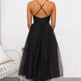 Modern-day Princess Chiffon Suspenders Party Maxi Dress