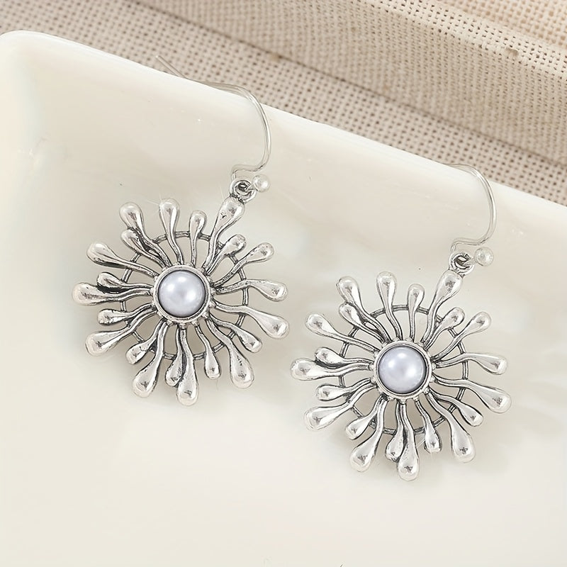PENDIENTES ELEGANTE BOHEMIO SOLEIL RAYONNANT PERLA GOTA
