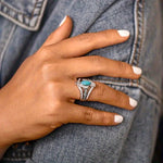 ANILLO IMPOSANT MARQUISE TURQUESA STERLING PLATA