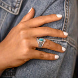 ANILLO IMPOSANT MARQUISE TURQUESA STERLING PLATA