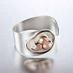 ANILLO VINTAGE PLATA PERLA NID
