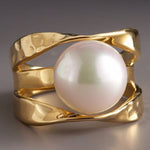 ANILLO VINTAGE PERLA ORO SUPERPUESTO