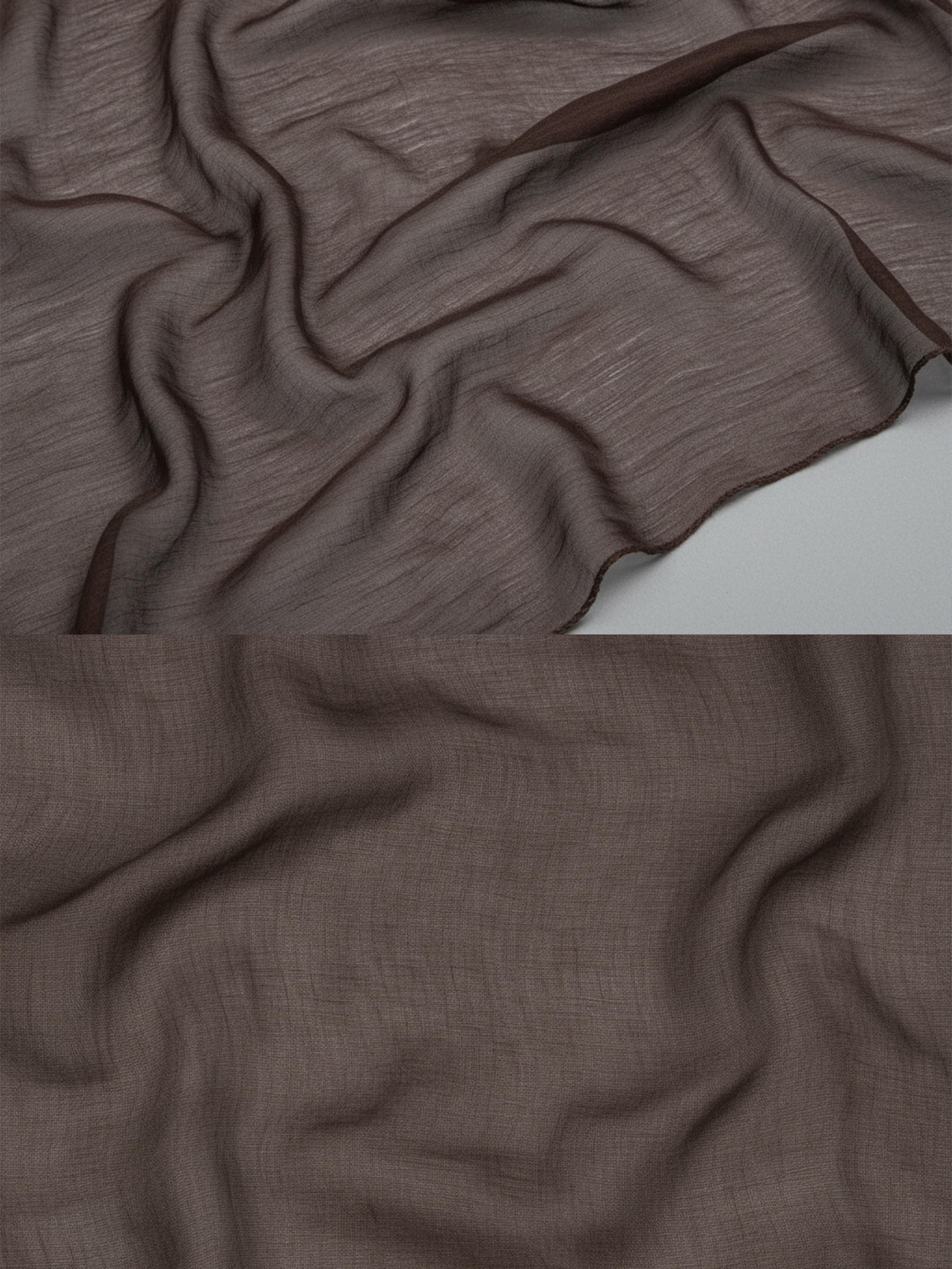 Chocolate Brown Semi-Sheer Chiffon Button-Front Jumpsuit