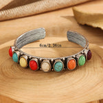 PULSERA VINTAGE STYLE MULTI-PIERRES TURQUESA MANCHETTE