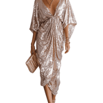 VESTIDO DE LENTEJUELAS EN ORO ROSA - VALERINA MARBELLA