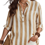 Desert Stripe Effortless Blouse