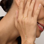 PULSERA PERLÉ CADENA DE MAIN | ORO