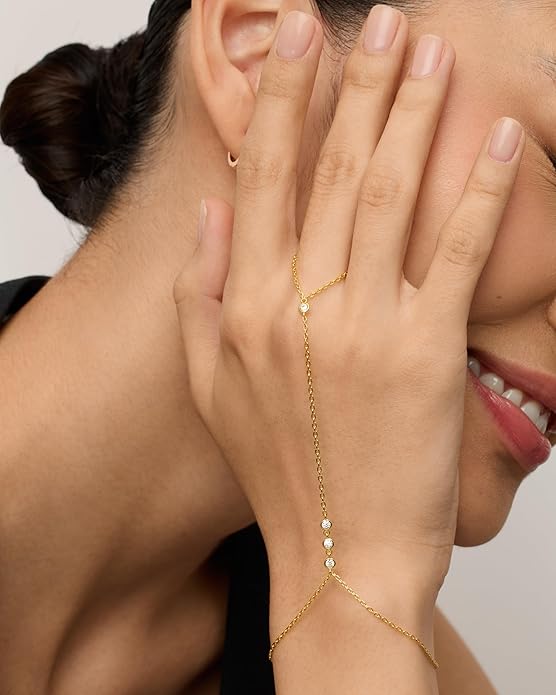 PULSERA PERLÉ CADENA DE MAIN | ORO