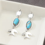 BOHEMIO TURQUESA CON OISEAU DIJE COLGANTE PENDIENTES