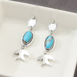 BOHEMIO TURQUESA CON OISEAU DIJE COLGANTE PENDIENTES