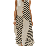 VESTIDO LARGO DE RAYAS DE MEZCLA DE LINO SIN MANGAS - VALERINA MARBELLA