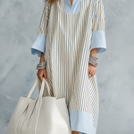 Effortless Striped Midi Dress
