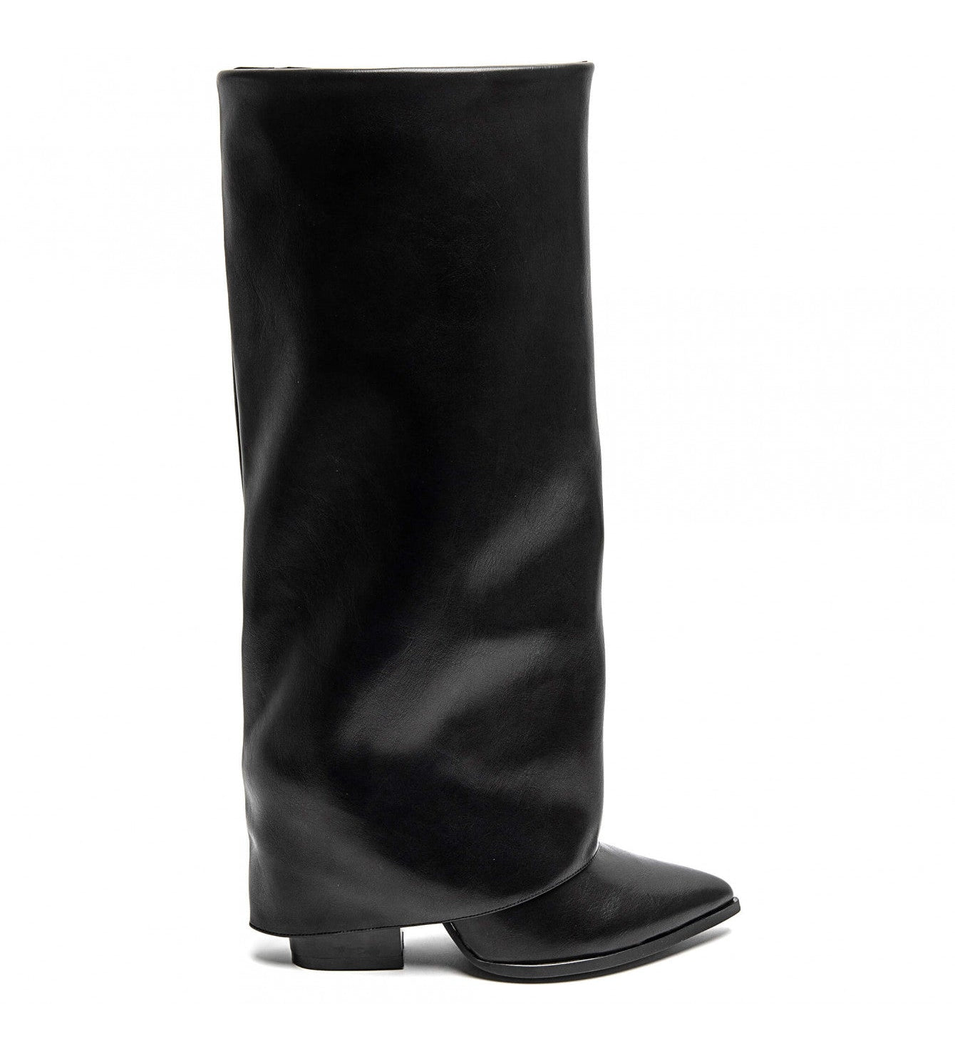 BOTAS NEGRAS CON DOBLEZ ELEGANTE