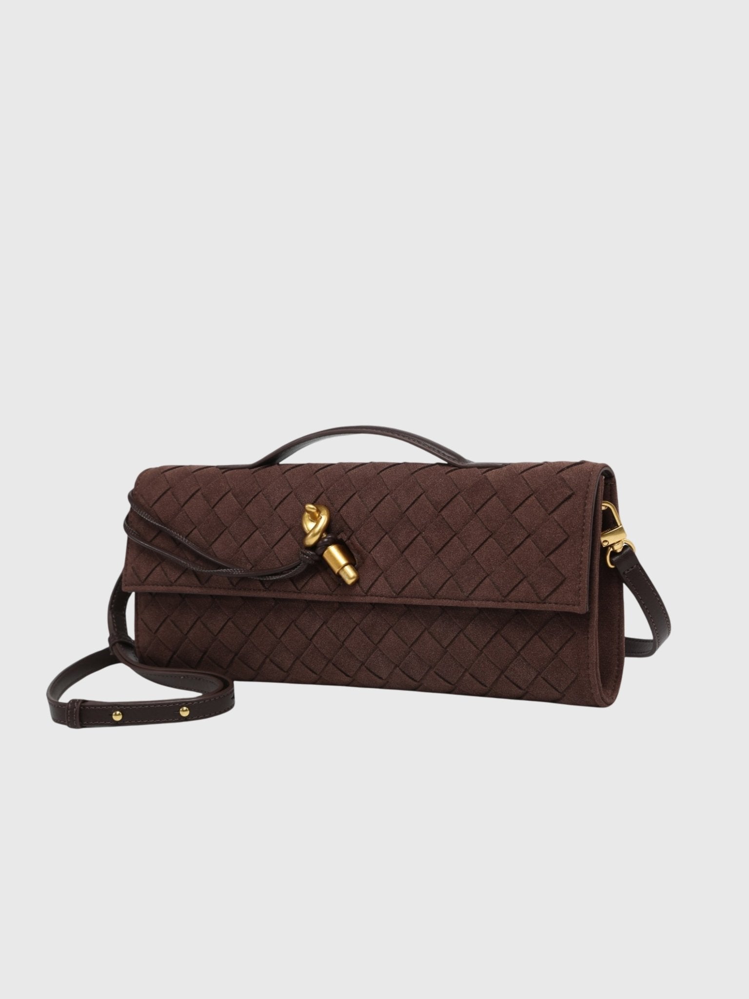 CLUTCH TRENZADO DE ANTE DE LUJO - VALERINA MARBELLA