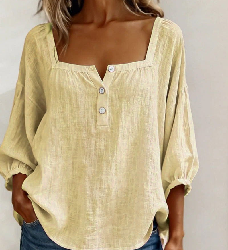 BLUSA SENCILLA CON CUELLO CUADRADO - VALERINA MARBELLA