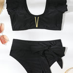 We’re Hawaii Bound Soon Ruffle Bikini Swimsuit