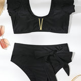 We’re Hawaii Bound Soon Ruffle Bikini Swimsuit