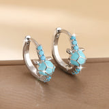 PENDIENTES TURQUESA TORTUE CLOU OREILLE