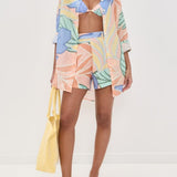 CONJUNTO DE PLAYA CON CAMISA ESTILO BOYFRIEND