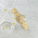 CONJUNTO LUJO DESTELLO ORO MONTRE & PULSERA | ORO