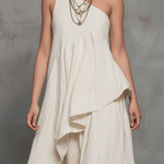 VESTIDO MAXI BOHEMIO DE UN HOMBRO CON CAPAS ASIMÉTRICAS - VALERINA MARBELLA