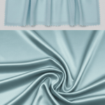 VESTIDO MAXI DE GASA PLISADA EN AZUL GRIS CON PATCHWORK - VALERINA MARBELLA