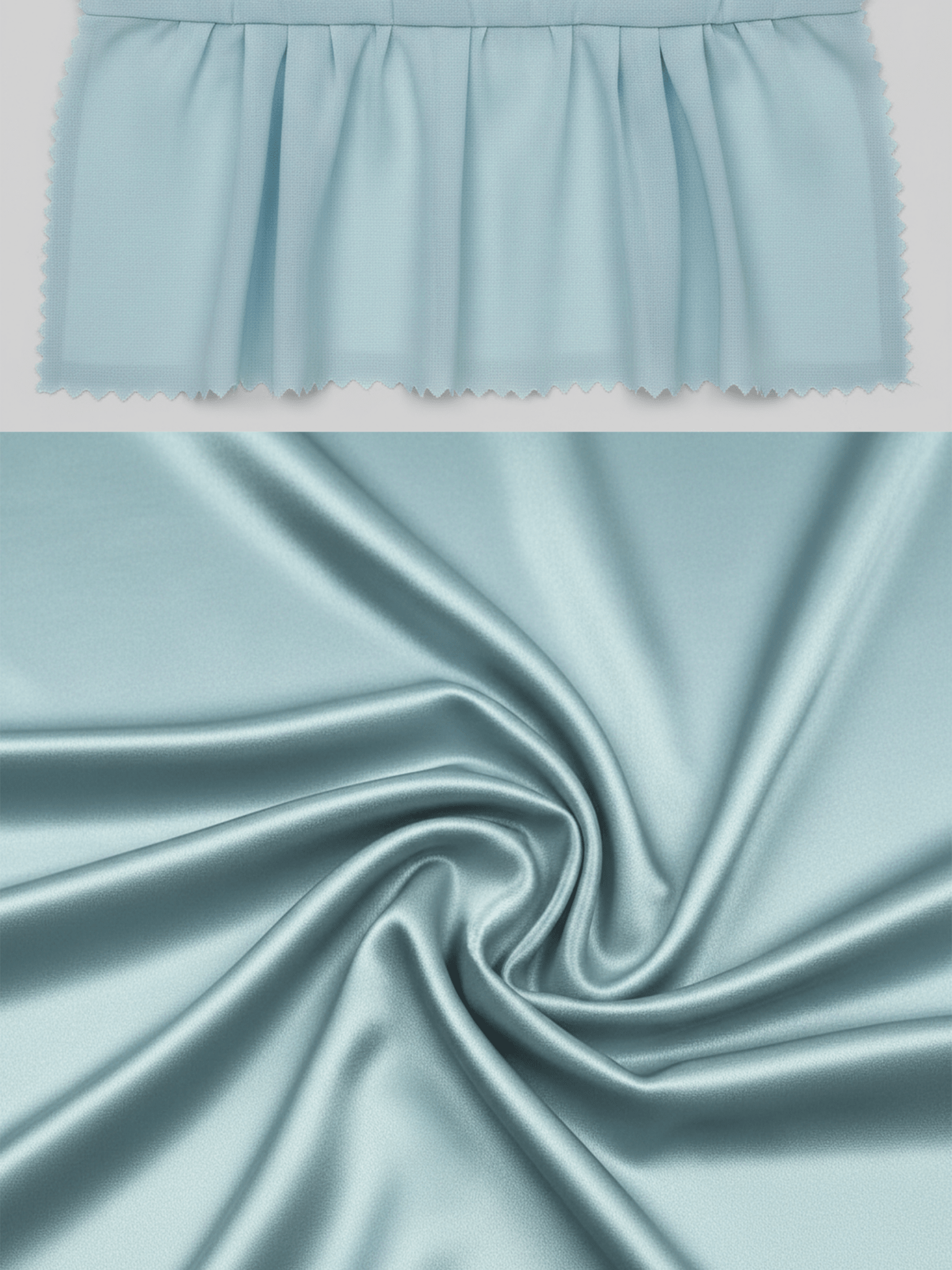 VESTIDO MAXI DE GASA PLISADA EN AZUL GRIS CON PATCHWORK - VALERINA MARBELLA