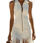 VESTIDO MINI BLANCO SIN MANGAS - VALERINA MARBELLA