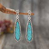 PENDIENTES VINTAGE SUD-OUEST AMÉRICAIN TURQUESA GOTA