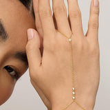 PULSERA PERLÉ CADENA DE MAIN | ORO