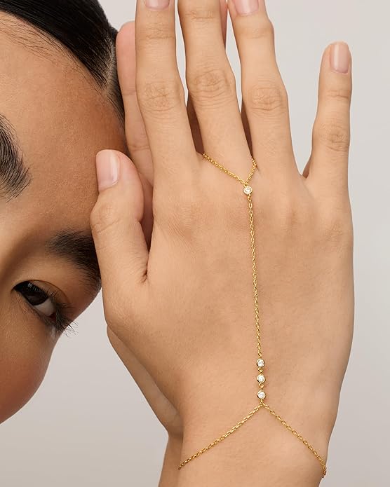PULSERA PERLÉ CADENA DE MAIN | ORO
